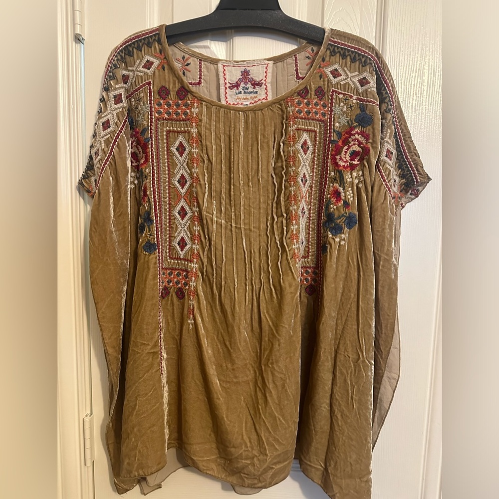 Johnny Was Los Angeles Izzy Pin tuck Poncho Sz XS (oversized to L)